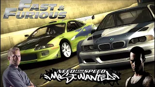 Razor vs Brian O'Conner | BMW M3 GTR vs Brian's Mitsubishi Eclipse | NFS Most Wanted 1080p