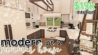 *PART 2* Modern Summer Bloxburg NO GAME PASS House Build: Interior