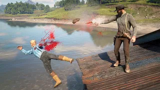 Red Dead Redemption 2 PC 60FPS - Funny & Brutal Moments Vol. 112 (Euphoria Ragdolls)
