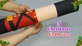 5 Economical Christmas Decoration idea with Simple material |DIY Affordable Christmas craft idea🎄128