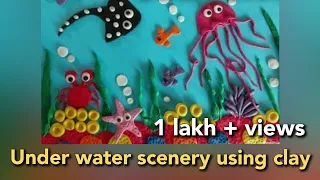 How to make underwater sea scenery With Clay /3d clay art for kids/creativity with clay.