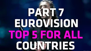 The Top 5 Eurovision Entries by Country - Part 7 (Morocco - Portugal)