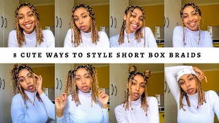 CUTE WAYS TO STYLE SHORT BOX BRAIDS