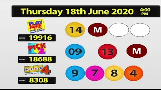 NLCB Online Draws   Thursday 18th June 2020