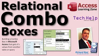 Relational Combo Boxes in Microsoft Access - Get the Values from Another Table or Query