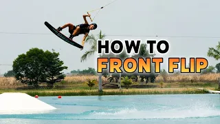 How to FRONT FLIP - Cable Wakeboarding Tutorial