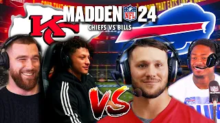 NFL QBS Play Madden 24 (Patrick Mahomes / Travis Kelce VS Josh Allen / Stefon Diggs)