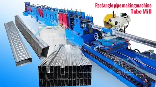 Rectangle pipe making machine |  tube mill | square tube roll forming machine