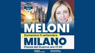 Adesso in diretta Giorgia Meloni interviene da Milano. Non perdetela!