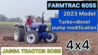Farmtrac 6055 4x4 simple To Turbo power Diesel pump modify modifications