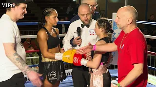 Jasmin Zapotoczna v Svitlana Vasylvska on VIP/Duffin & Maree Boxing show Wigan on Mar 18th 2023