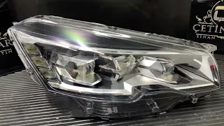 PEUGEOT 508 MAKYAJLI LED SAĞ FAR CAMI DEĞİŞİMİ VE İÇ TEMİZLİK / ÇETİN FAR / 508 HEADLIGHT GLASS