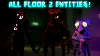 ALL DOORS FLOOR 2 ENTITIES! (+how to beat) doors floor 2 fan-made [Roblox]