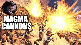 Magma Cannons on a choke point