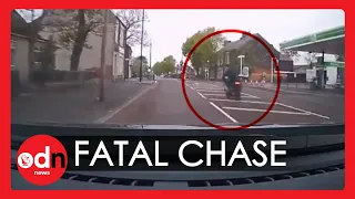 Dramatic High-Speed Pursuit! Vigilante Driver Rams Thief off Stolen Motorcycle