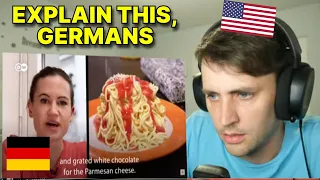 SPAGHETTI ICE CREAM?🤔 And 6 other strange German things (American Reaction)
