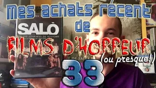 Mes achats récent de films d'horreur 33 + Bonus!