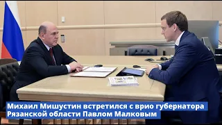 Михаил Мишустин встретился с врио губернатора Рязанской области Павлом Малковым
