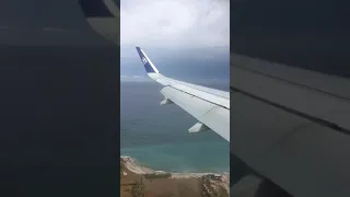 Aegean Airlines A320 NEO landing in Rhodes behind Ballos storm #shorts
