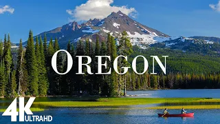 FLYING OVER OREGON (4K UHD) - Amazing Beautiful Nature Scenery with Piano  Music - 4K Video HD