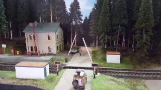 level crossing installation in 3d