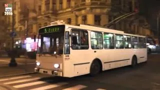 MHD Pardubice - trolejbusy na  tř. Míru před rekonstrukcí (2014)