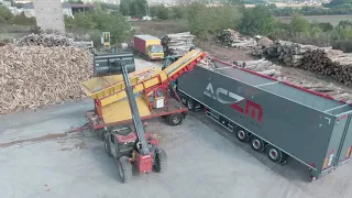 LA BUCHE JURASSIENNE bois de chauffage.Matériel combiné pezzolato ,cribleur rabaud , manitou MLT 733