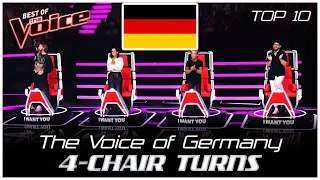 The Voice of Germany 2022: the BEST 4-Chair-Turn Blind Auditions | Top 10 | REACTION!