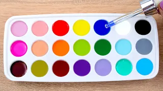 How to Create 16 New Colors from 3 Primary Colors | Satisfying Color Mixing