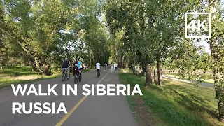 Walking tour on Ostrov Tatyshev (Krasnoyarsk, Siberia, Russia) [4k]
