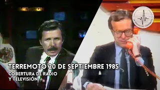 Sismo 20 de septiembre de 1985 en la radio y televisión | Coberturas del terremoto