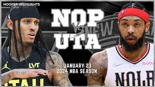 New Orleans Pelicans vs Utah Jazz Full Game Highlights | Jan 23 | 2024 NBA Season
