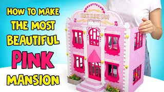 How To Make The Most Beautiful Pink Mansion With Mini Bedroom And Bathroom