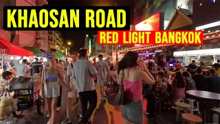 【🇹🇭 4K】 Khaosan Road Bangkok Thailand 2023 August | Amazing Night Life