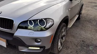 BMW X5 E70 замена колец + BI LED