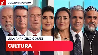 Lula (PT) pergunta para Ciro Gomes (PDT) sobre cultura #DebateNaGlobo