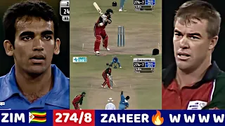 ZAHEER KHAN THRILLING BOWLING VS ZIMBABWE | IND VS ZIMBABWE 3RD MATCH 2002 | MOST SHOCKING EVER😱🔥