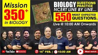 LIVE NEET 2024 | MISSION 350+ IN BIO | COMPLETE BIOLOGY NCERT-I THROUGH 500 MOST EXPECTED QUESTIONS