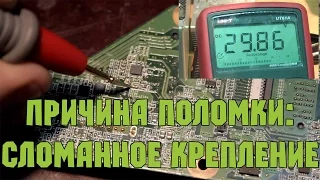 Причина поломки - сломанное крепление