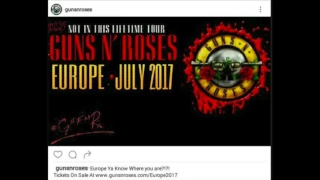 Guns N' Roses Reunion 2017 European Tour Dates Leaked!?