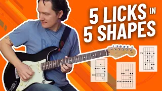 Five Guitar Licks in Five Shapes - Master your pentatonic shapes on the fretboard!