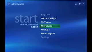 Windows Media Center 2003 Startup