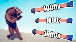 MINOTAUR vs 1000x OVERPOWERED UNITS - TABS | Totally Accurate Battle Simulator 2023