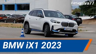 BMW iX1 2023 - Maniobra de esquiva (moose test) y eslalon | km77.com