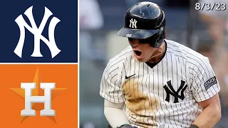New York Yankees vs Houston Astros | Game Highlights | 8/3/23