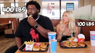 Eating like a 400 POUND NFL LINEMAN for 24hrs!