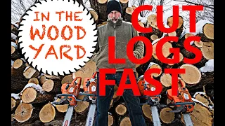 #221 - How to Cut Up a Log Pile Fast!