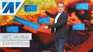 48 °C! Europa ist von Extremhitze umzingelt! Kommt der Hitzewahnsinn nach Deutschland? Wettertrend!