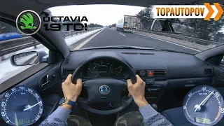 Skoda Octavia mk1 1.9TDI (74kW) |25| 4K TEST DRIVE – ACCELERATION, ENGINE VIEW & BRAKING🔸TopAutoPOV