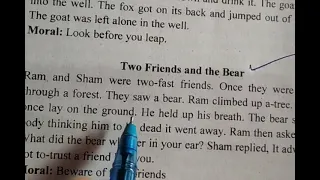 8rh english story writing (Two' friends and the bear )